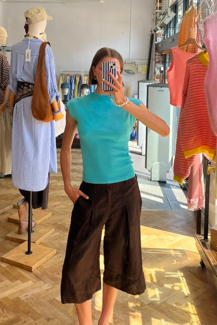 Søs Sleveless Top -Turquoise