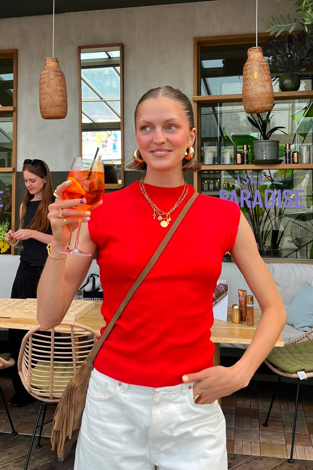 Søs Sleveless Top -Red