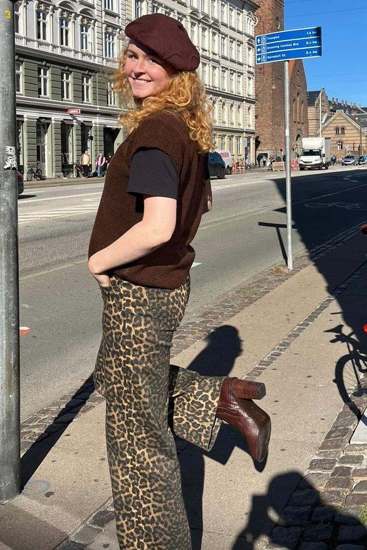 Leopard Jeans straight legs 