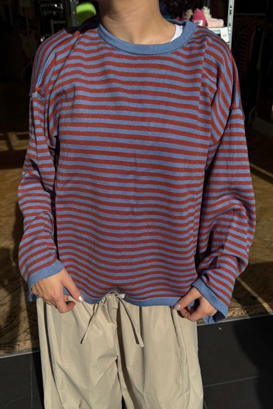 Emilie Striped Jumper -Blue/Red