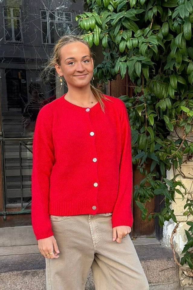 Josefine Mohair Cardigan -Red