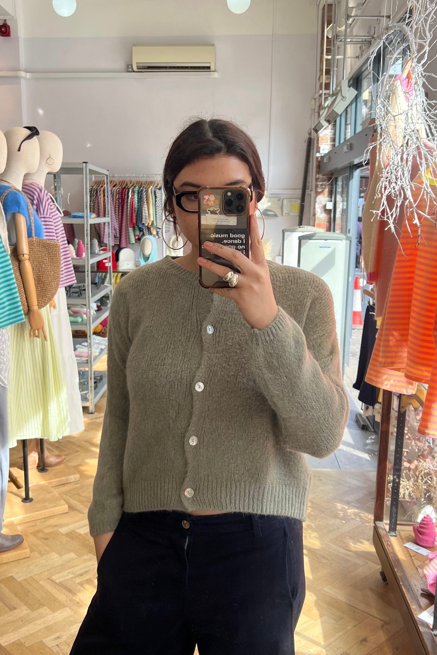 Josefine Mohair Cardigan -Green - Øst London