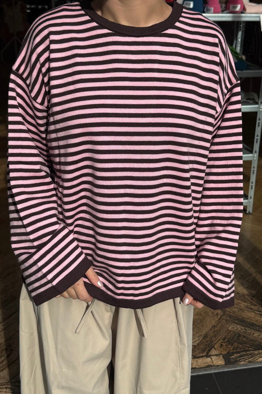Emilie Striped Jumper -Brown/Pink