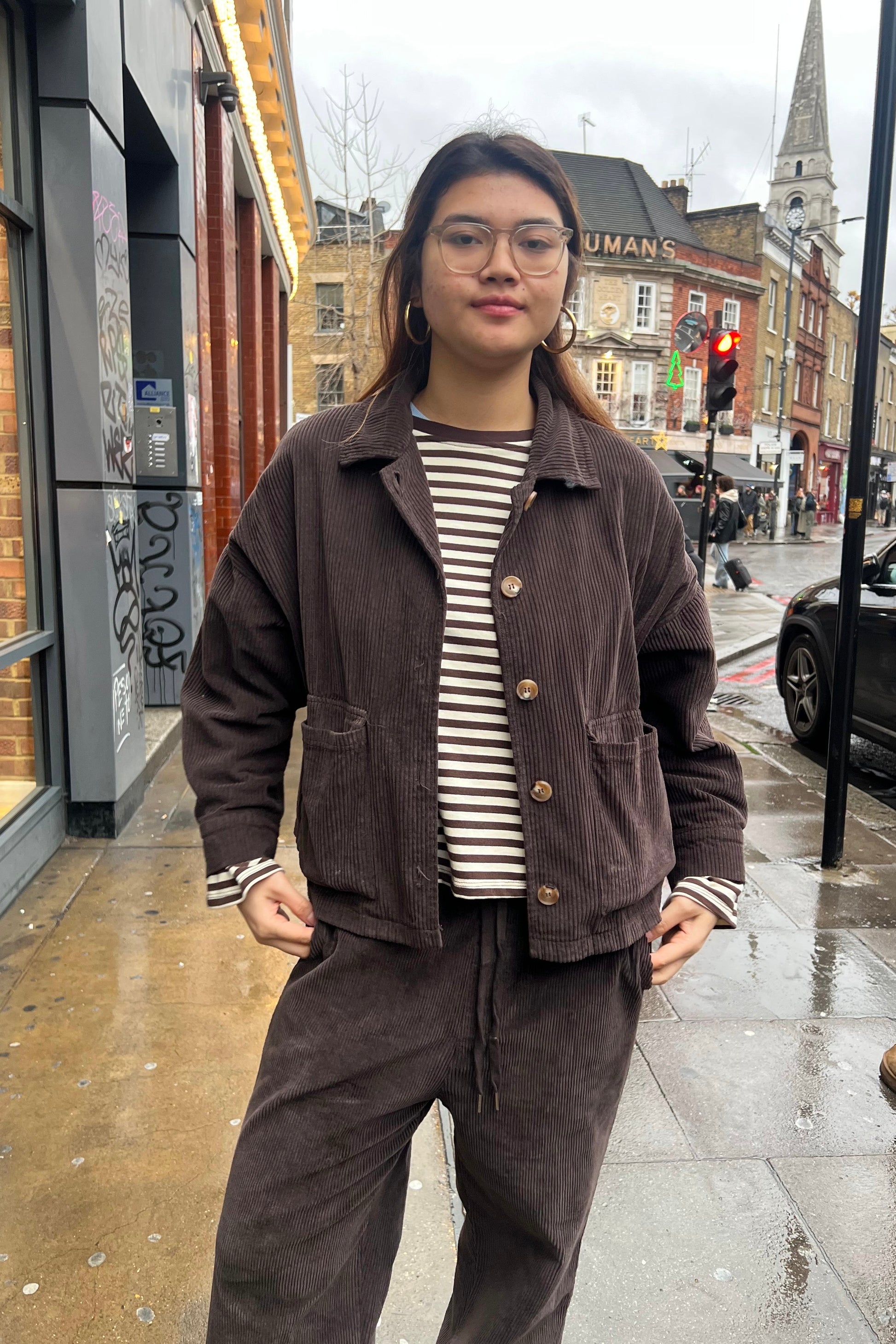 Janne Corduroy Jacket -Chocolate - Øst London