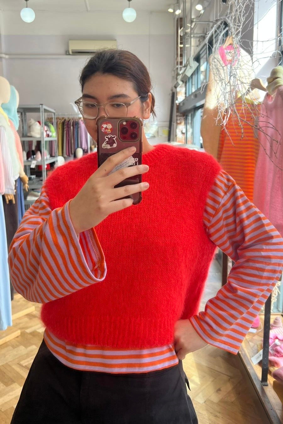 Anna Crewneck -Lilac/Orange - Øst London