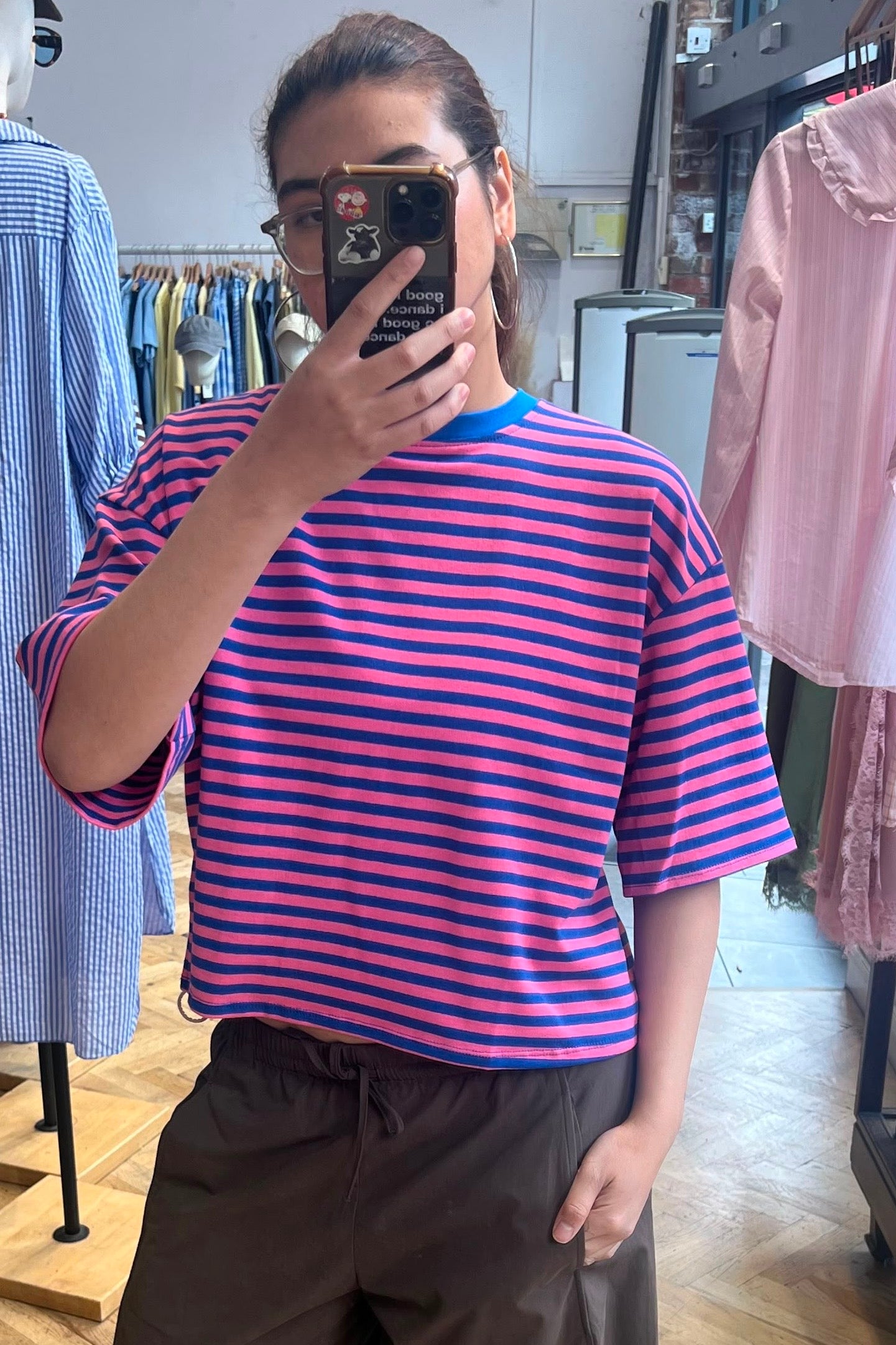 Else Striped T-Shirt -Pink/Royal