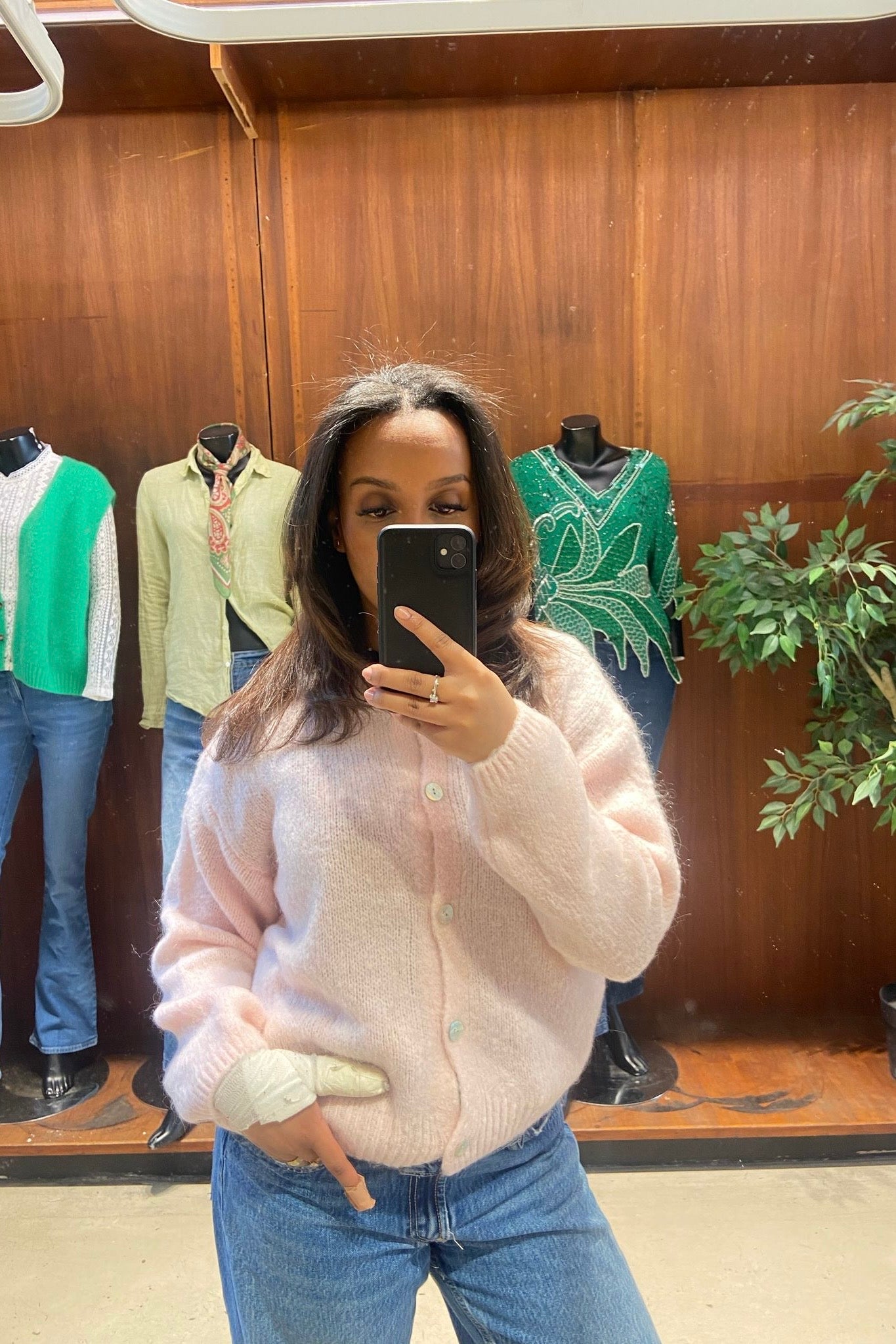 Josefine Mohair Cardigan -Soft Pink
