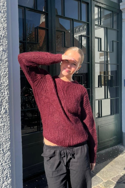 Johanne Mohair Jumper -Bordeaux