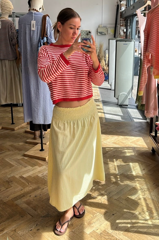 Lotte Striped Jumper -Red - Øst London