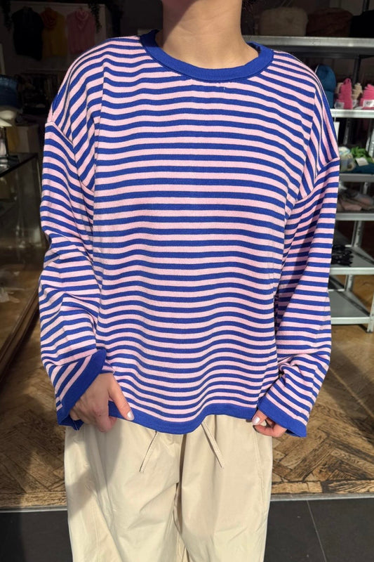 Emilie Striped Jumper -Royal/Pink