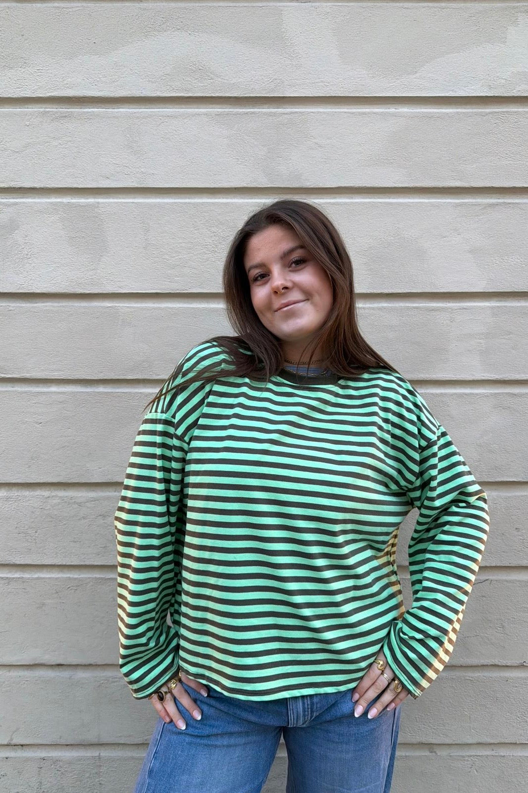 Anna Crewneck -Mint/Green - Øst London