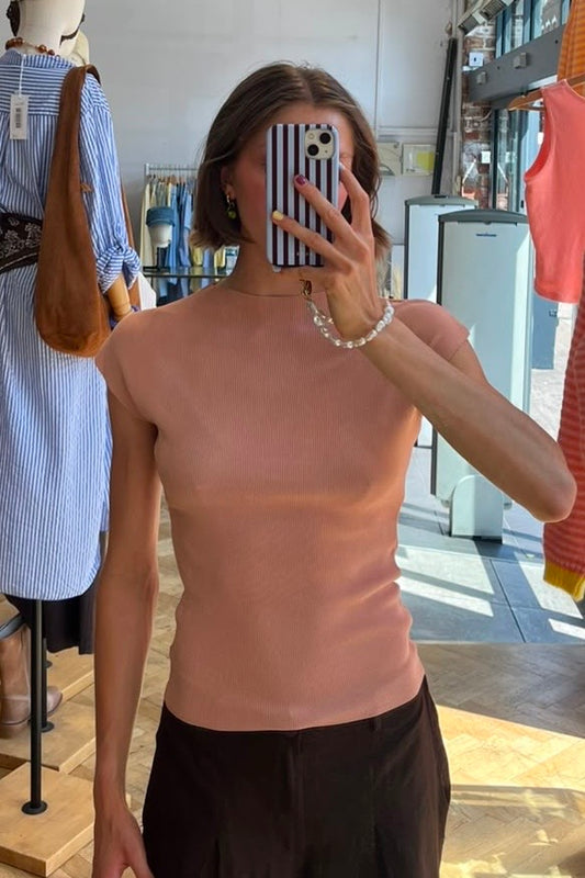 Søs Sleveless Top -Peach