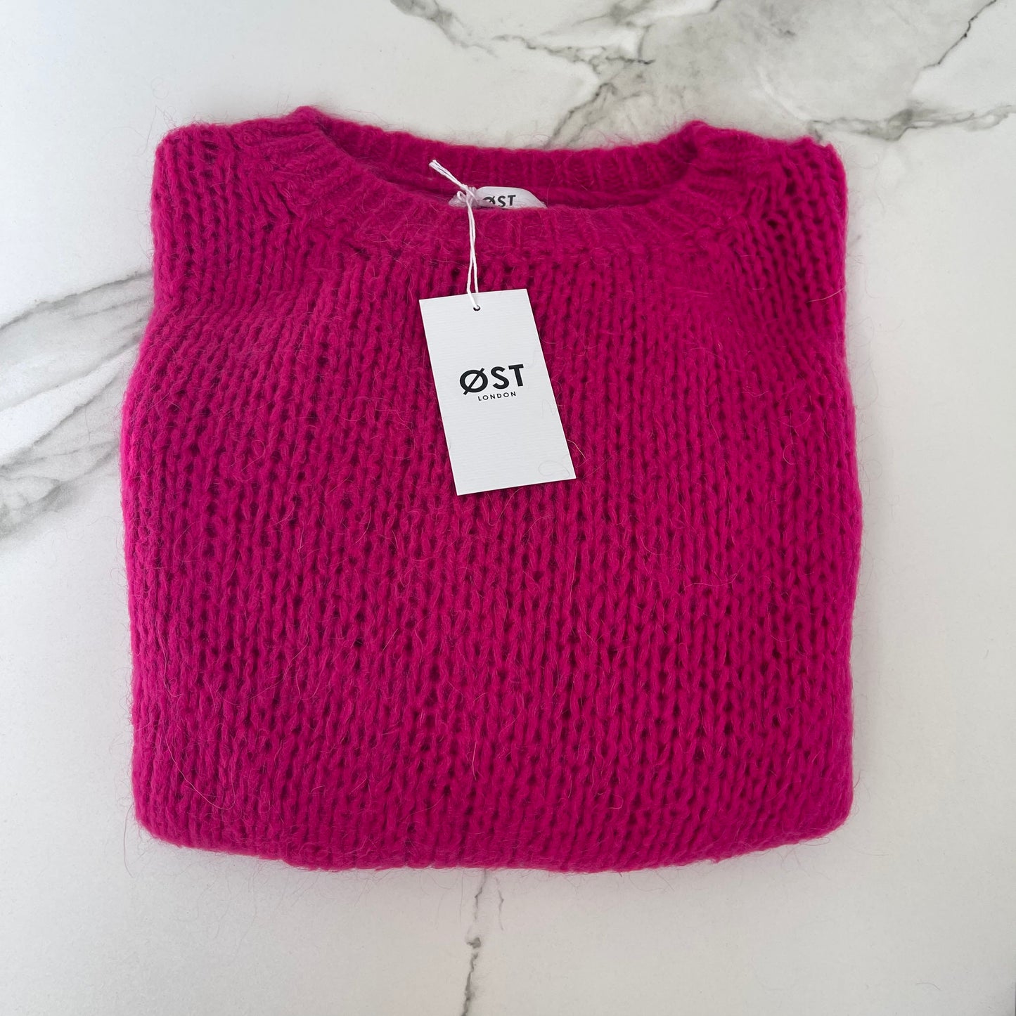 Mohair Jumper round neck Fushia