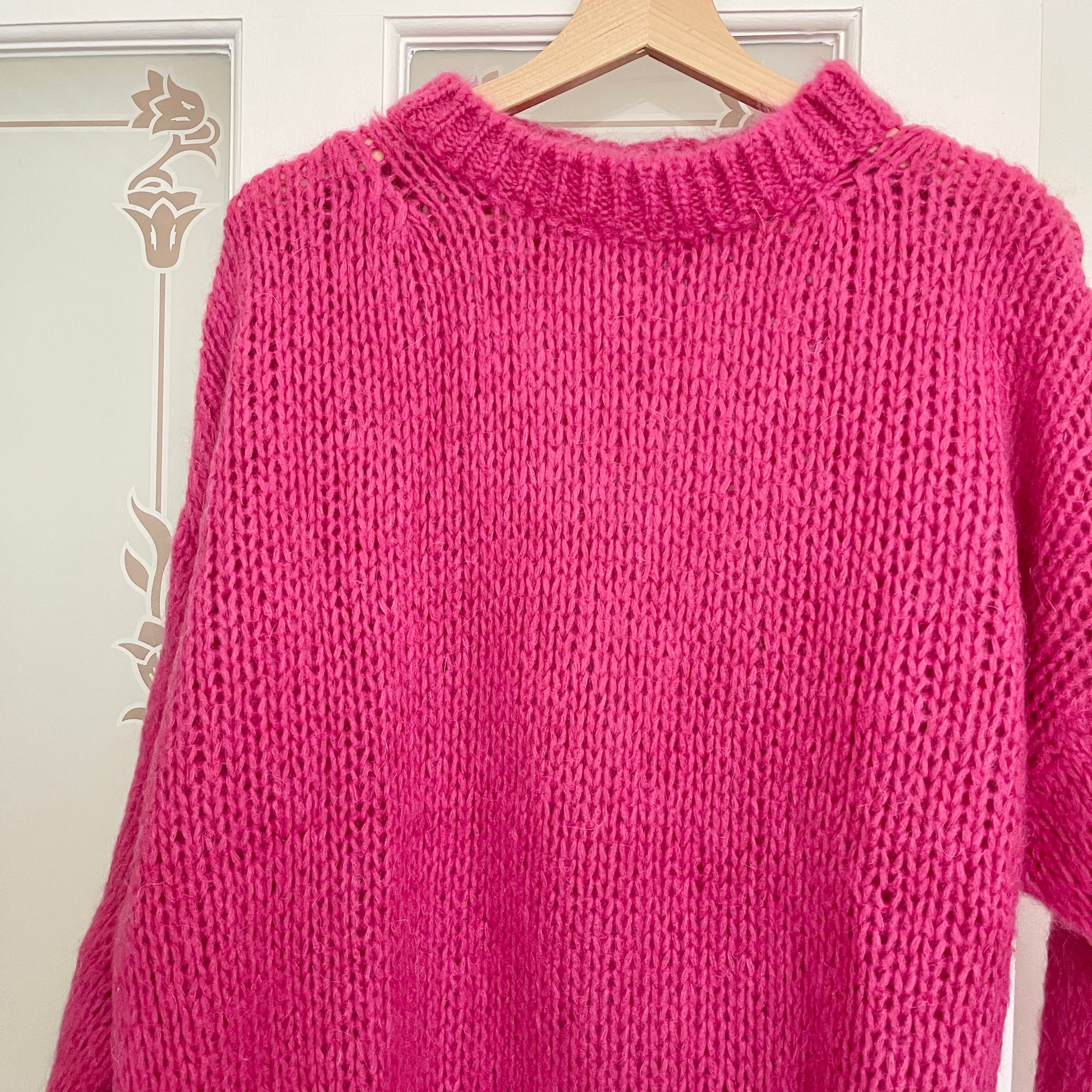 Pink mohair sweater 