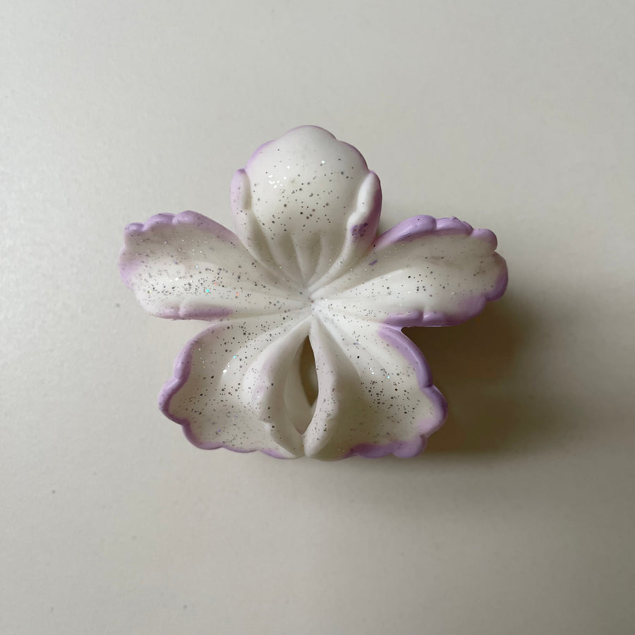 Lilac flower hair clip 