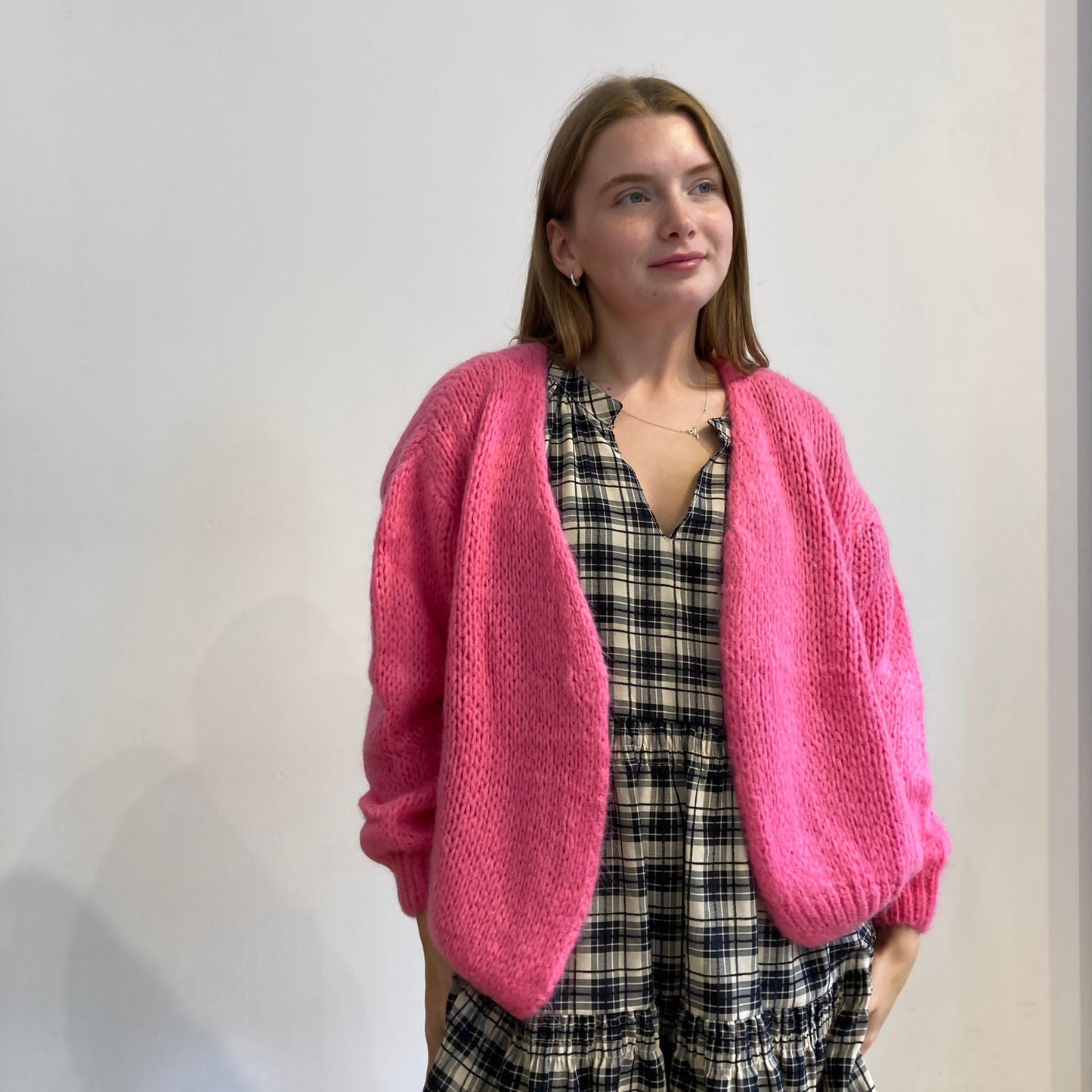 mohair cardigan Pink