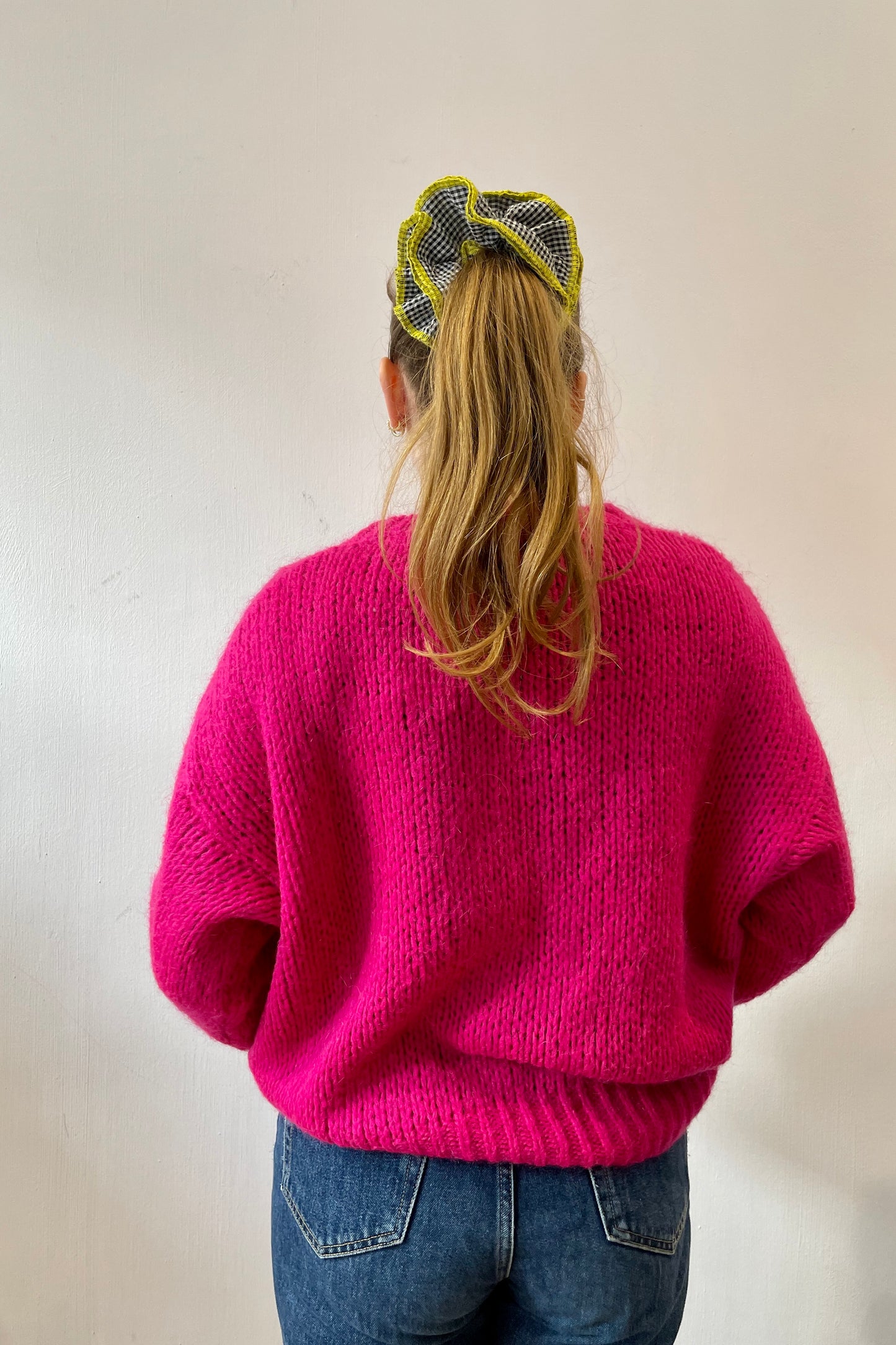 Mohair Jumper round neck Fushia