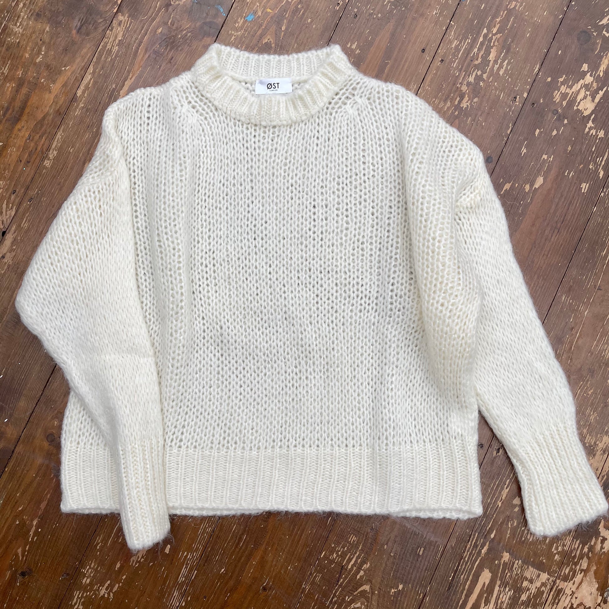 Mohair Jumper round neck White