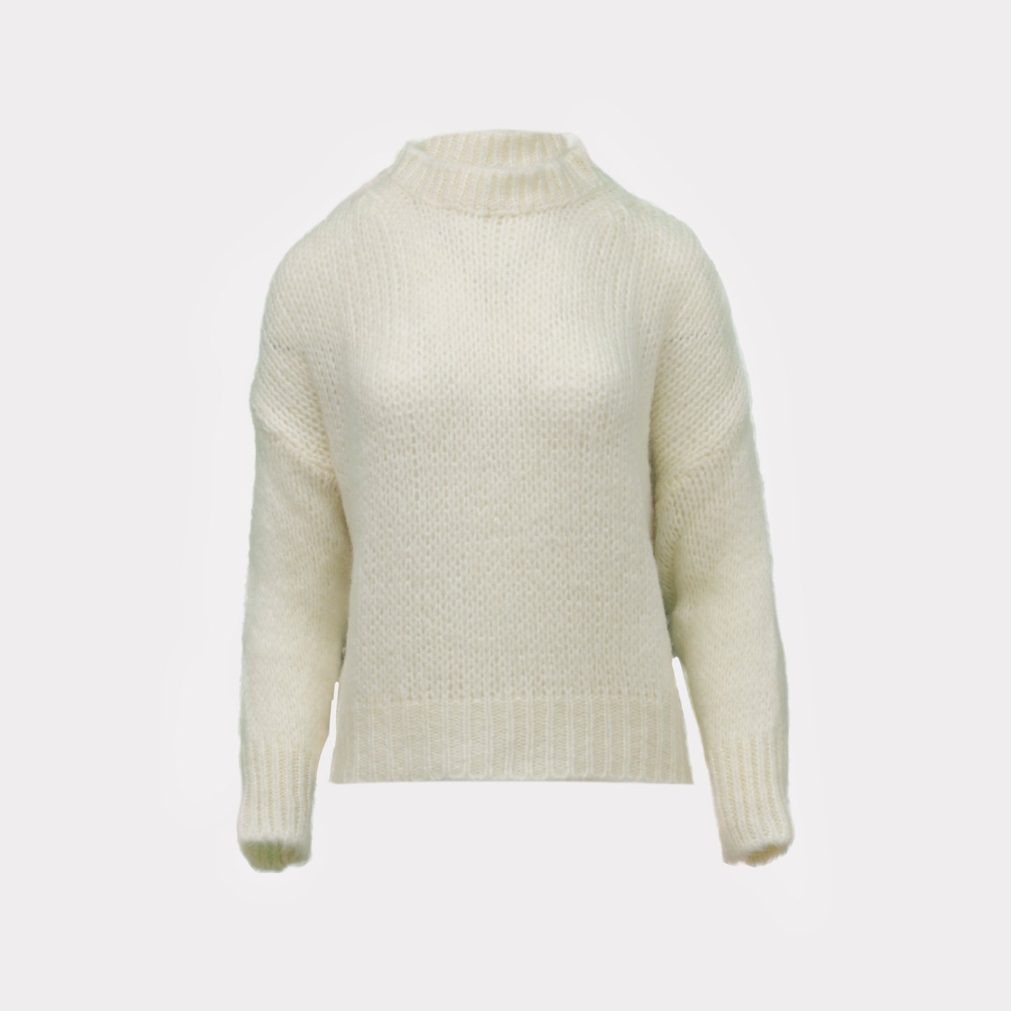 Mohair Jumper round neck White